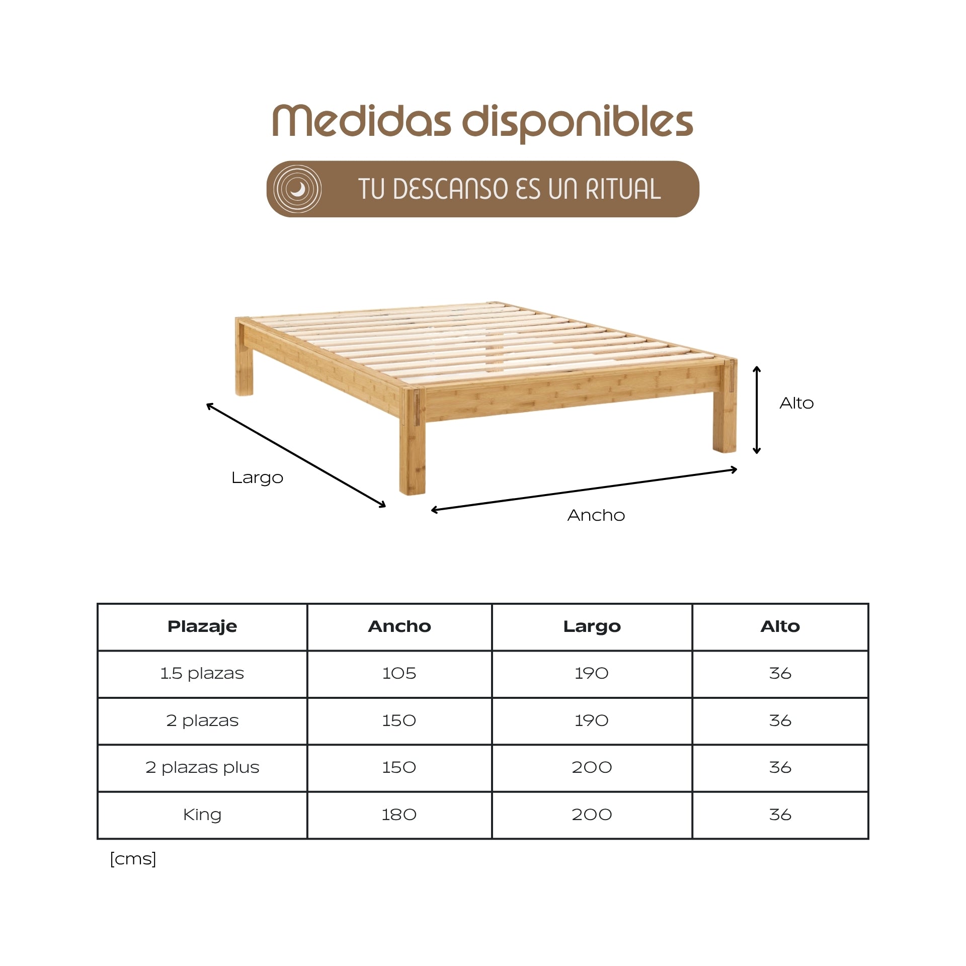 Base NAGI - Cama de bambú